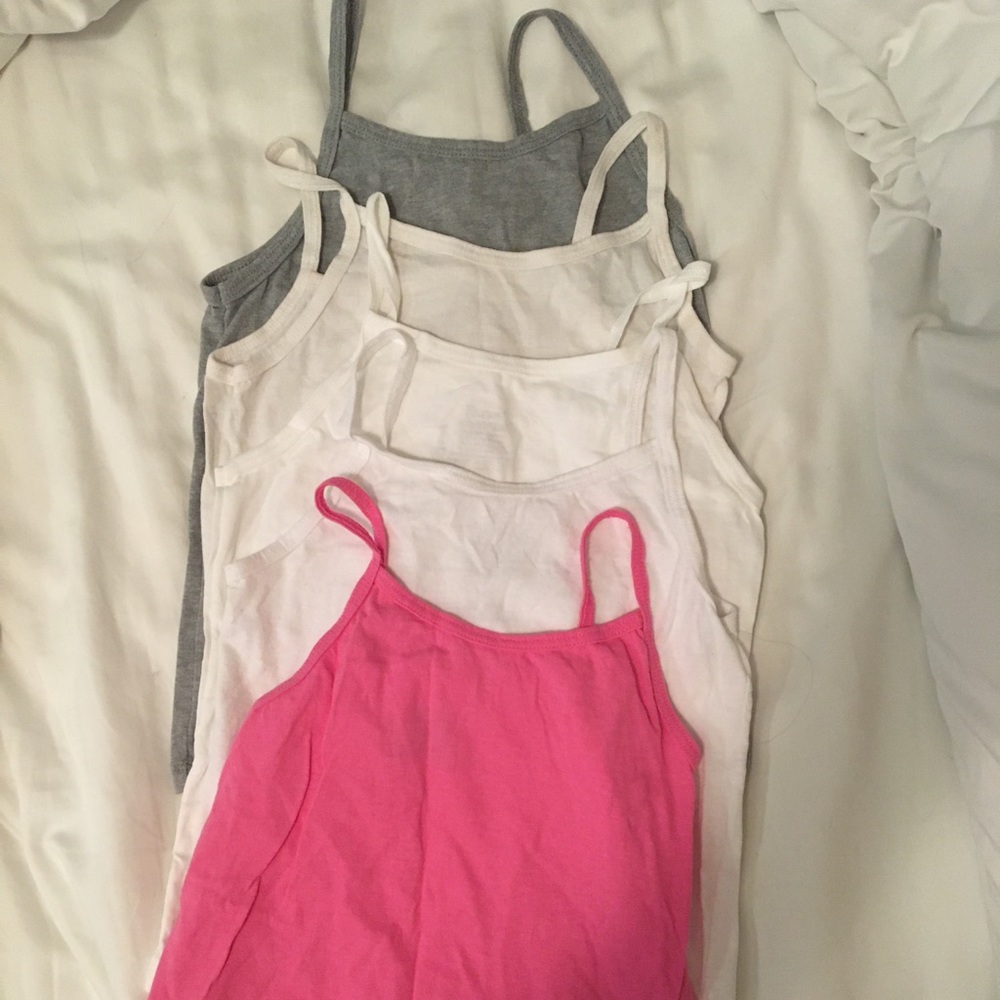 Haynes girl undershirts size 7/8M white pink grey